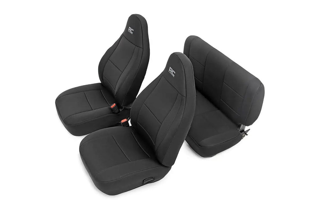 Seat Covers | Front and Rear | Jeep Wrangler TJ (03-06)/Wrangler Unlimited (04-06) by Rough Country