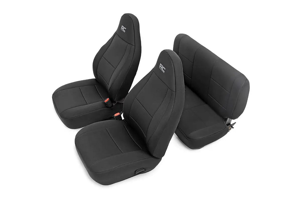 Seat Covers | Front and Rear | Jeep Wrangler TJ (03-06)/Wrangler Unlimited (04-06) by Rough Country