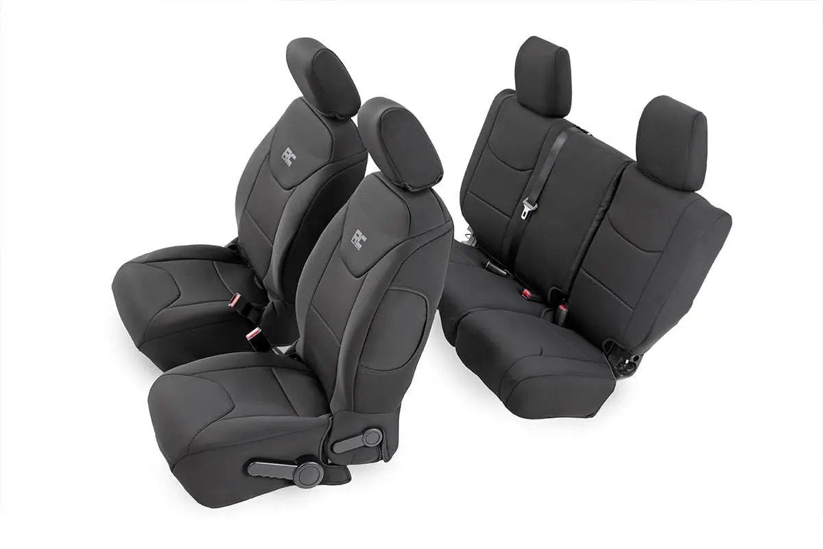 Seat Covers | Front and Rear | Jeep Wrangler Unlimited 4WD (2011-2012) by Rough Country