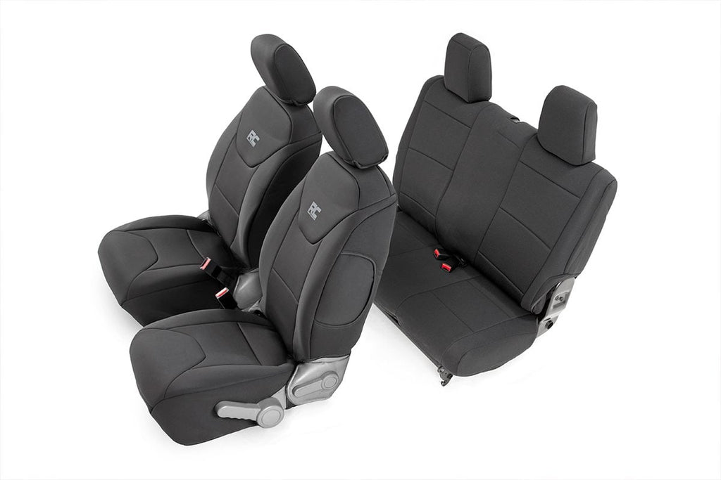 Seat Covers | Front and Rear | Jeep Wrangler JK 4WD (2007-2010) by Rough Country