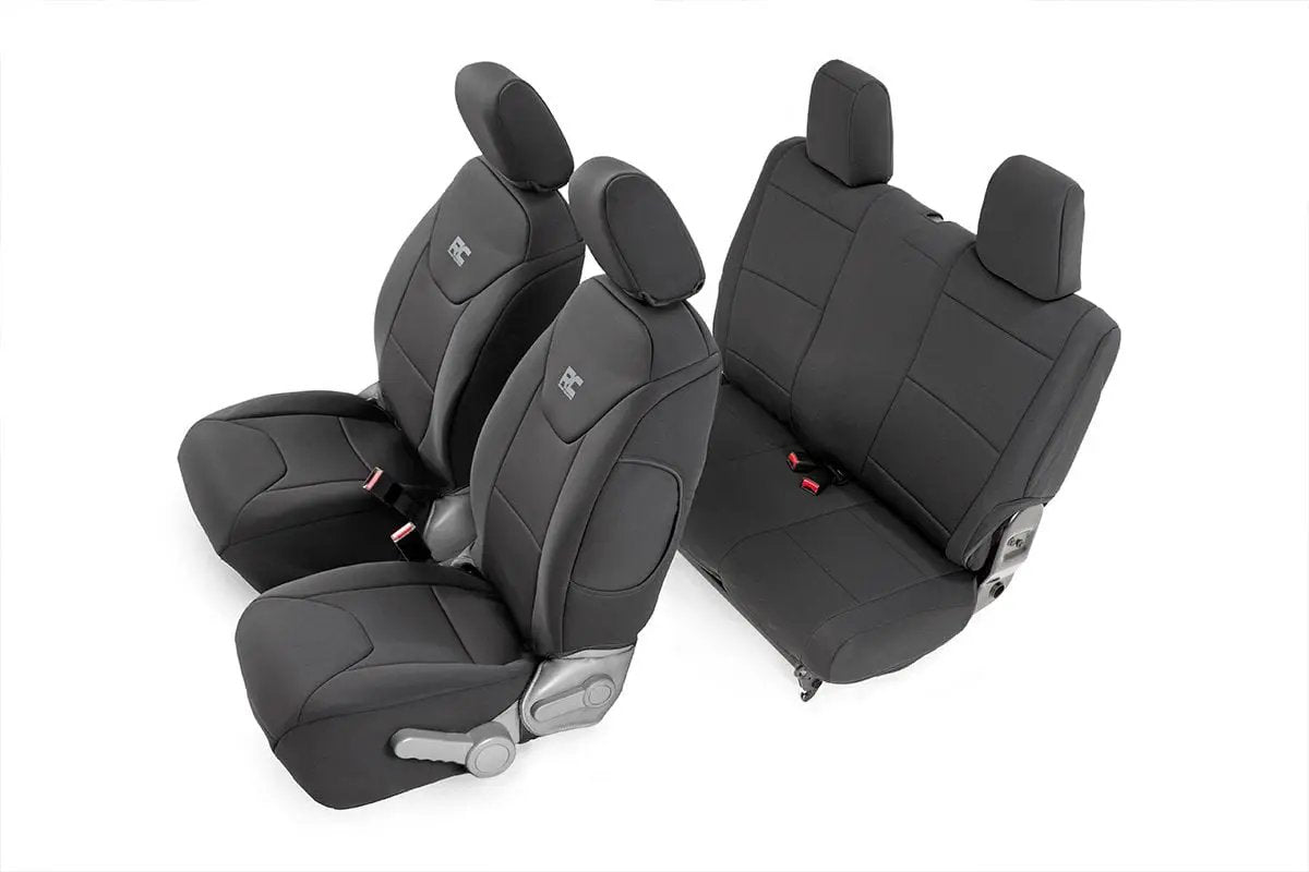 Seat Covers | Front and Rear | Jeep Wrangler JK 4WD (2007-2010) by Rough Country