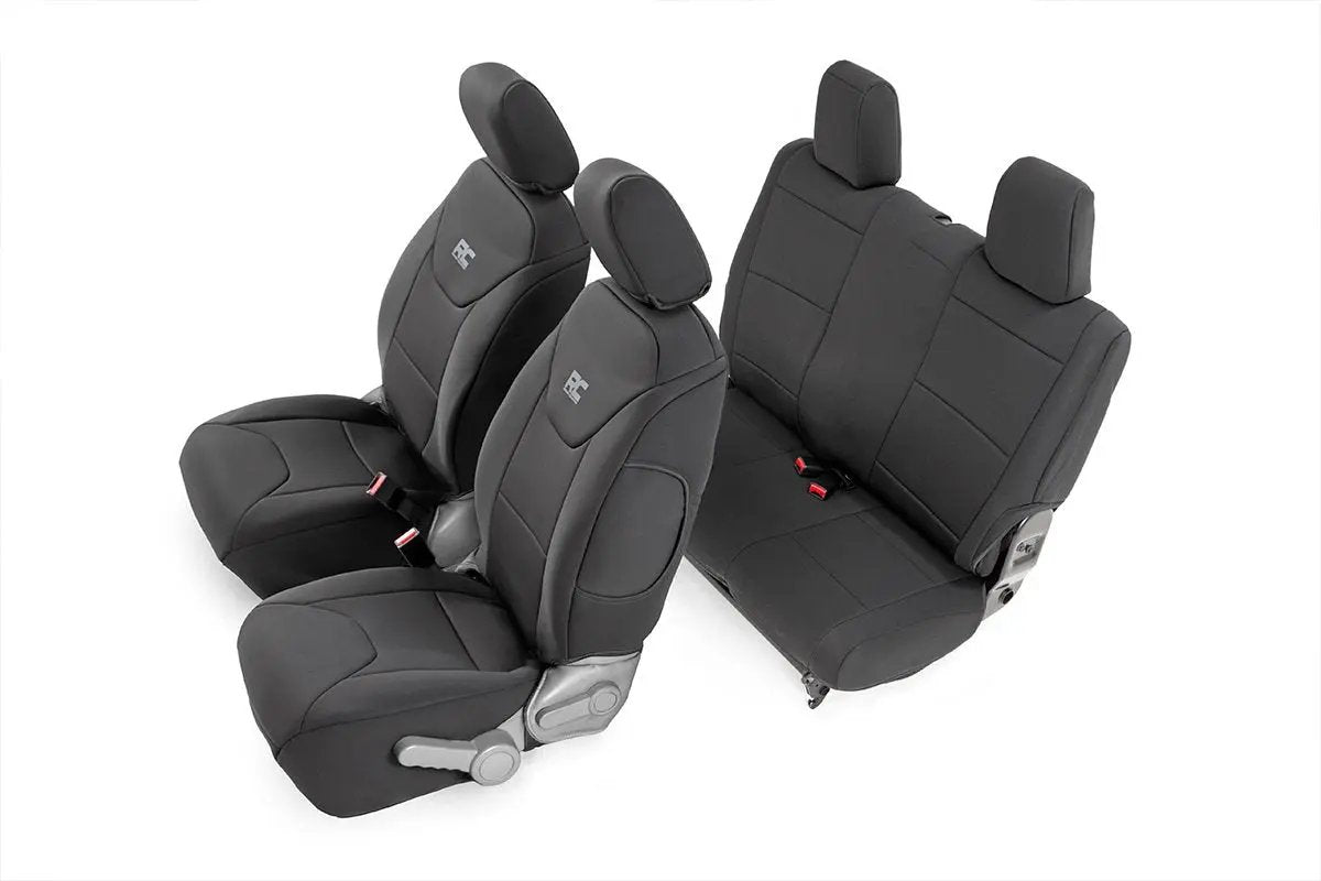 Seat Covers | Front and Rear | Jeep Wrangler JK 4WD (2007-2010) by Rough Country