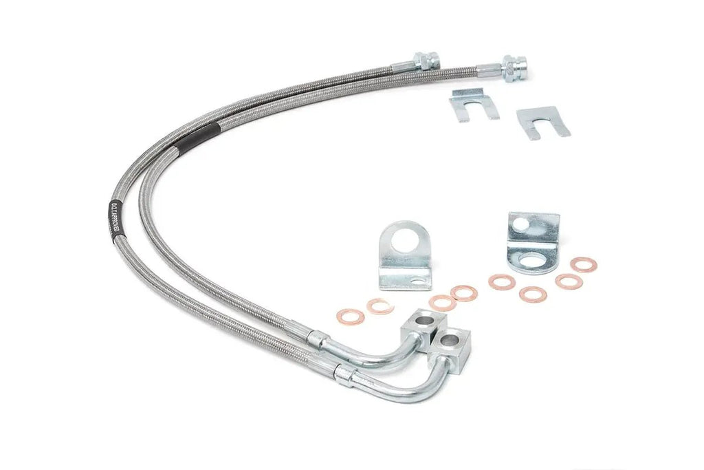 Brake Lines | Stainless | Rear | 4-6 Inch Lift | Jeep Wrangler JK/Wrangler Unlimited (07-18) by Rough Country