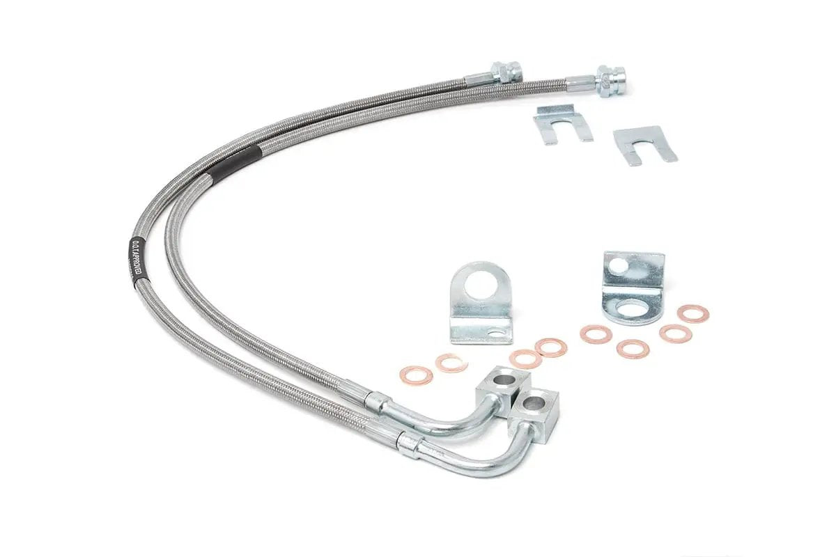 Brake Lines | Stainless | Rear | 4-6 Inch Lift | Jeep Wrangler JK/Wrangler Unlimited (07-18) by Rough Country