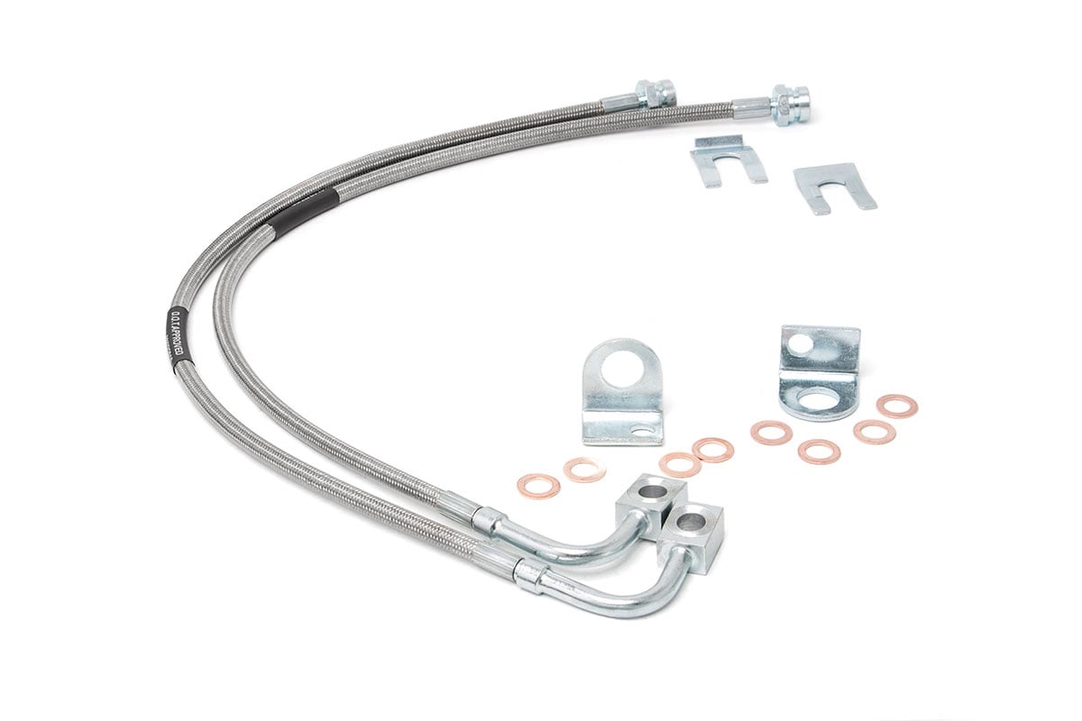 Brake Lines | Stainless | Rear | 4-6 Inch Lift | Jeep Wrangler JK/Wrangler Unlimited (07-18) by Rough Country