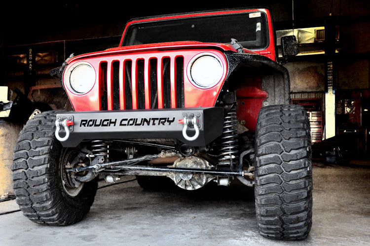 D Ring Shackles and Mounts | TJ Stubby | XJ Winch | Jeep Cherokee XJ (84-01)/Wrangler TJ (97-06) by Rough Country