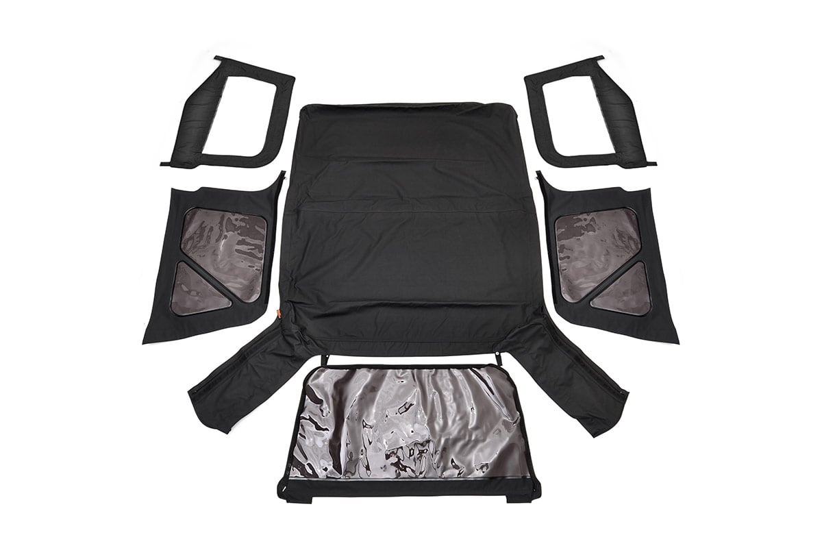 Soft Top | Replacement | Black | Half Doors | Jeep Wrangler TJ 4WD (97-06) by Rough Country
