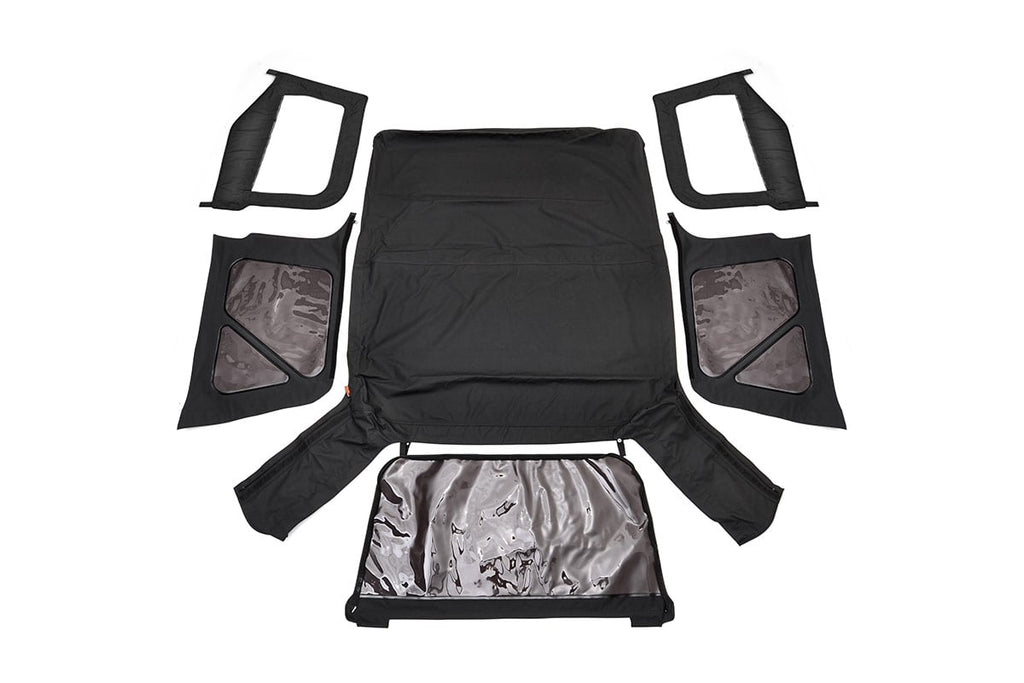 Soft Top | Replacement | Black | Half Doors | Jeep Wrangler TJ 4WD (97-06) by Rough Country