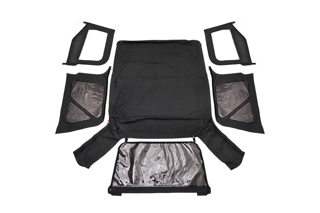 Soft Top | Replacement | Black | Half Doors | Jeep Wrangler TJ 4WD (97-06) by Rough Country