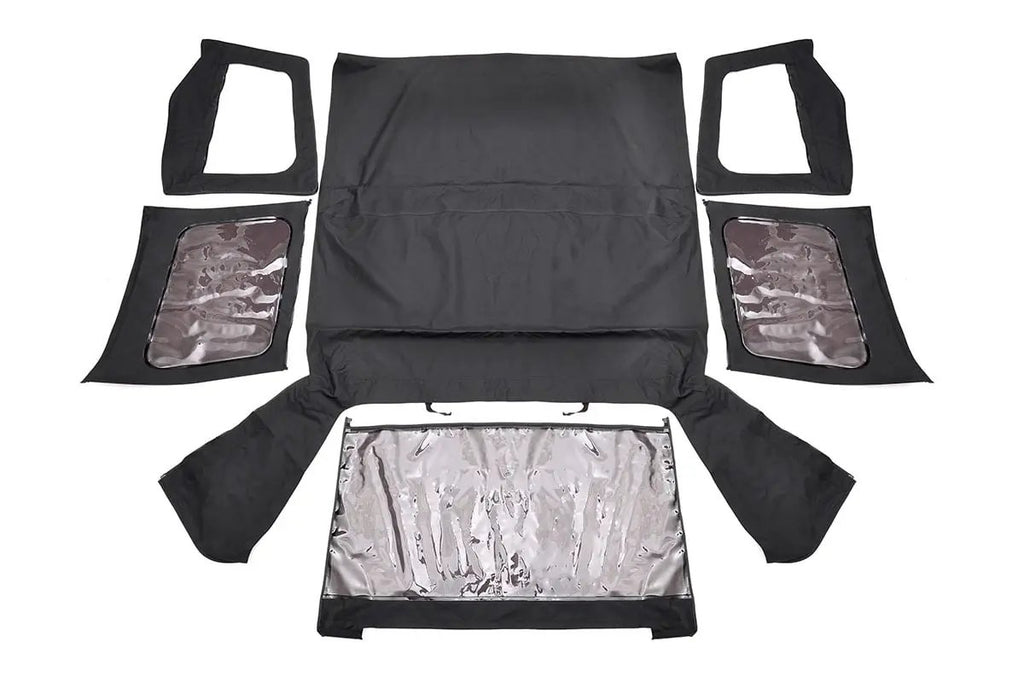 Soft Top | Replacement | Black | Half Doors | Jeep Wrangler YJ 4WD (87-95) by Rough Country