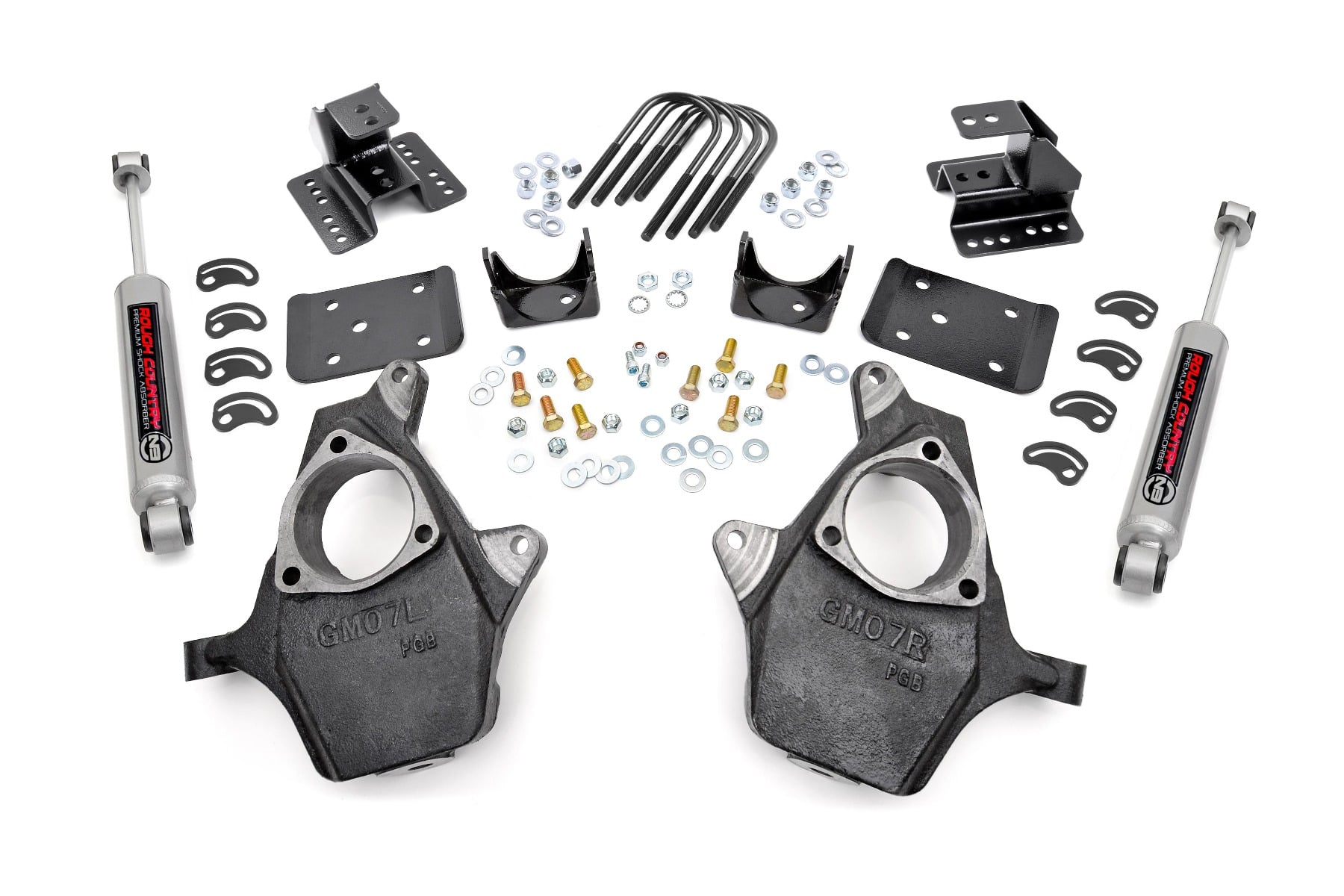 Lowering Kit | Knuckle | 2"FR | 4"RR | Chevy/GMC 1500 (07-14) by Rough Country