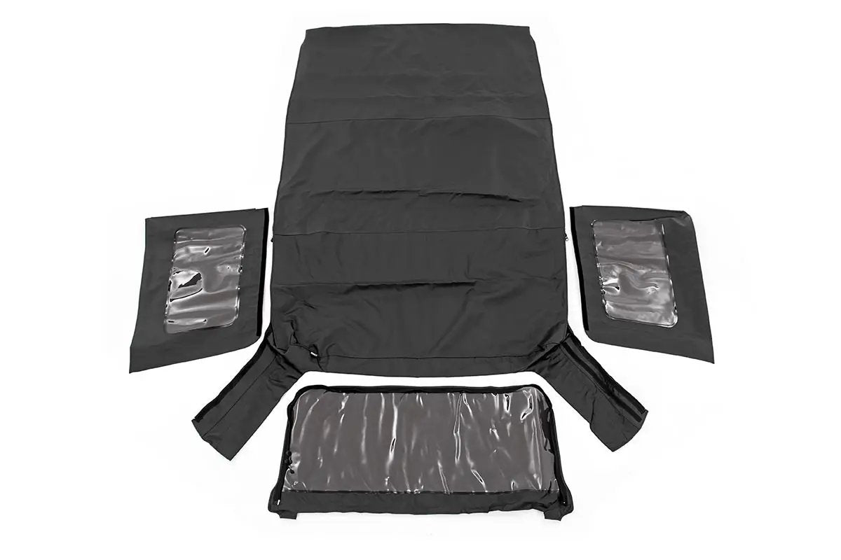 Soft Top | Replacement | Black | 4 Door | Jeep Wrangler Unlimited (10-18) by Rough Country