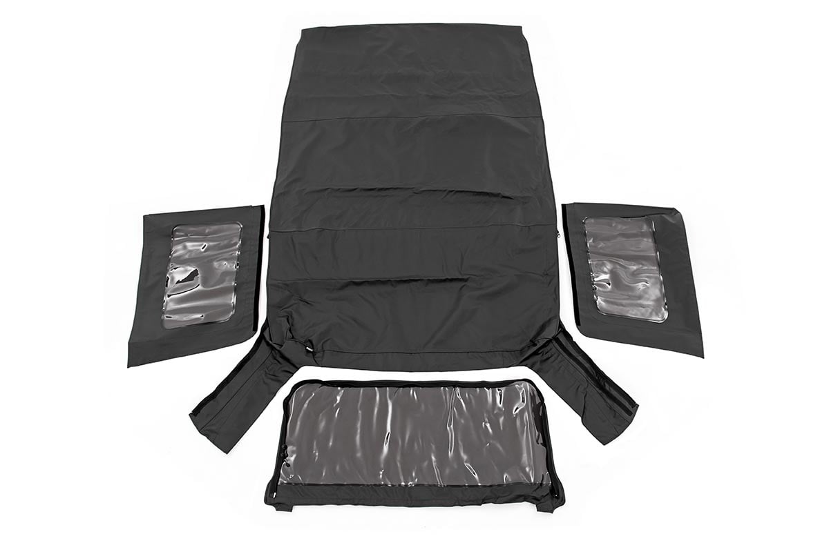 Soft Top | Replacement | Black | 4 Door | Jeep Wrangler Unlimited (10-18) by Rough Country