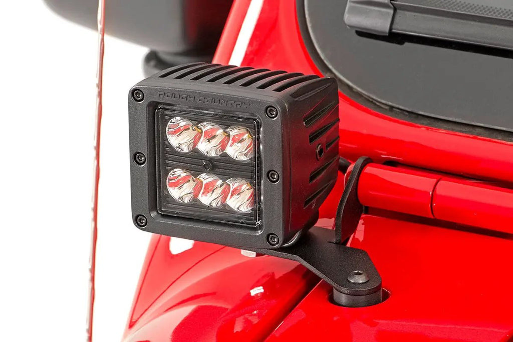 LED Light Kit | Hinge Mount | 2" Black Pair | Jeep Gladiator JT/Wrangler JL (18-26) by Rough Country