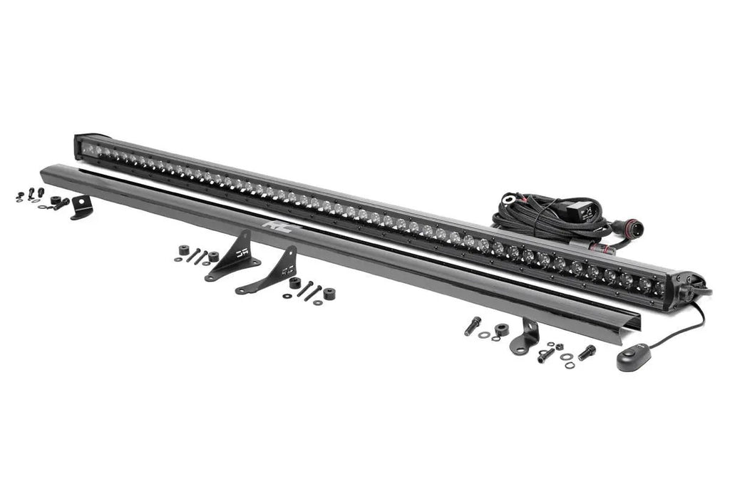 LED Light Kit | Cowl Mount | 50" Black Single Row | Jeep Gladiator JT/Wrangler JL (18-26)