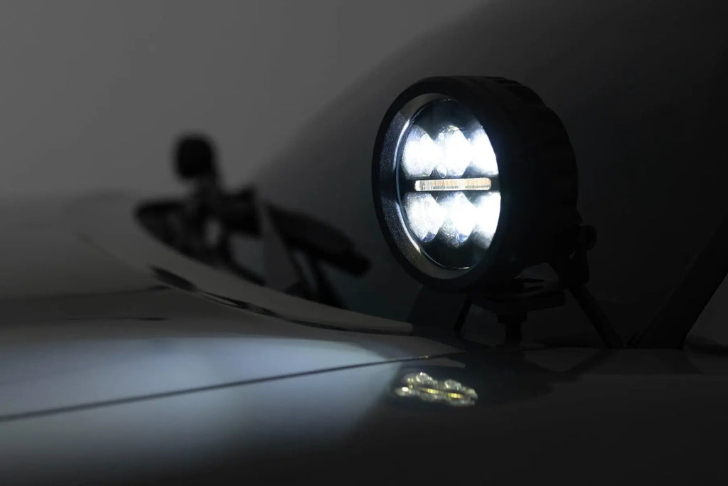 LED Light Kit | Ditch Mount | 2" Black Pair | Amber DRL | Toyota Tacoma (16-23) by Rough Country