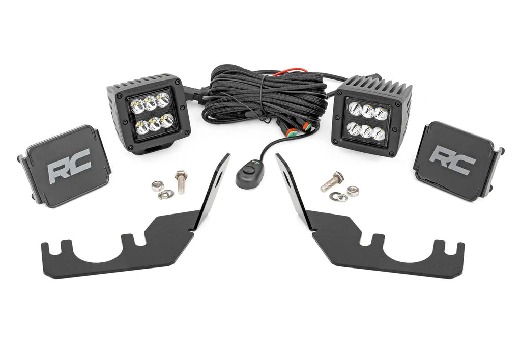 LED Light | Rear Mount | 2" Black Pair | Spot | Kawasaki Teryx 4 1000/Teryx 800 by Rough Country