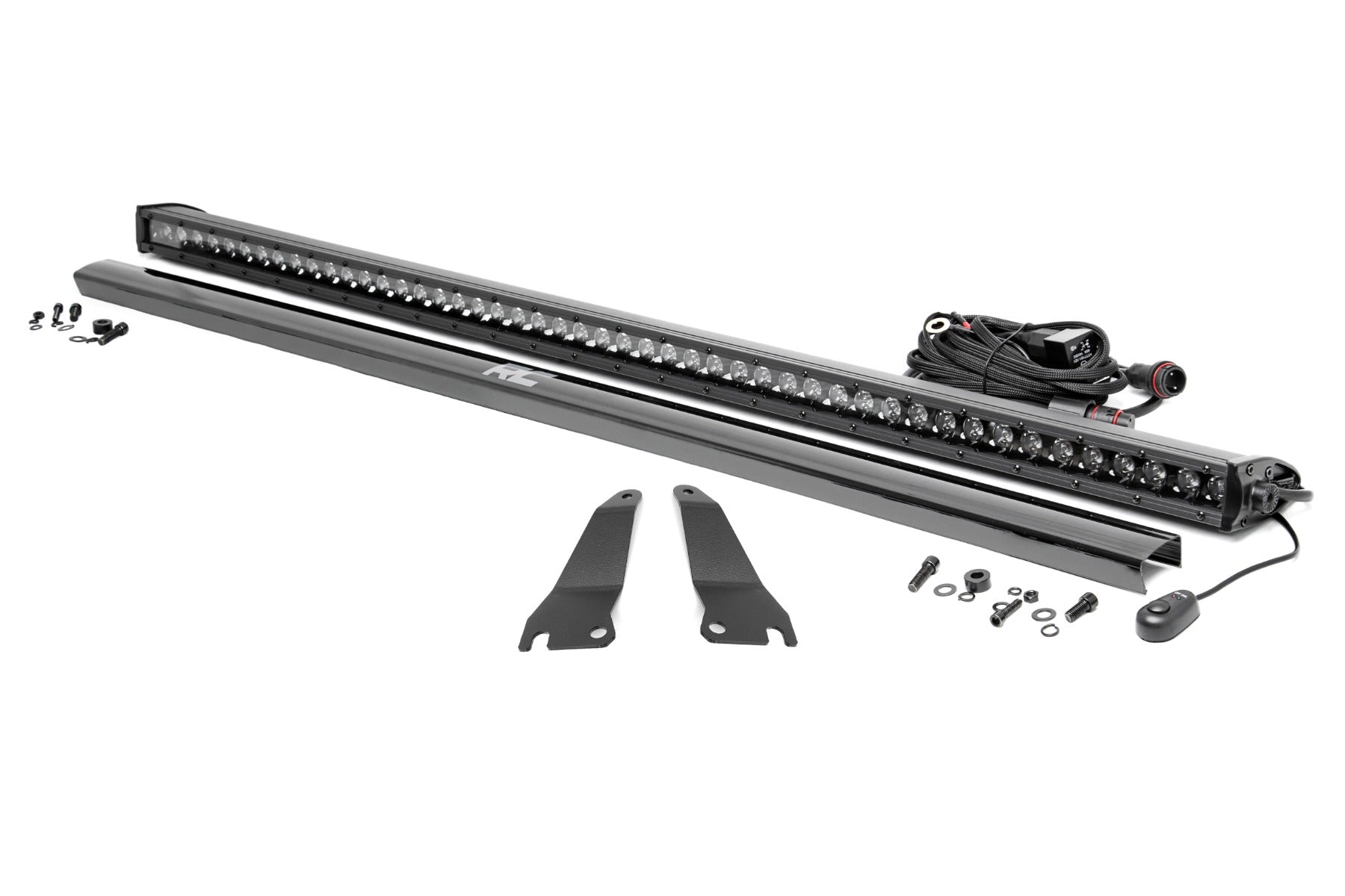 LED Light Kit | Cage Mount | 50" Black Single Row | Kawasaki Teryx 1000/Teryx 800 by Rough Country