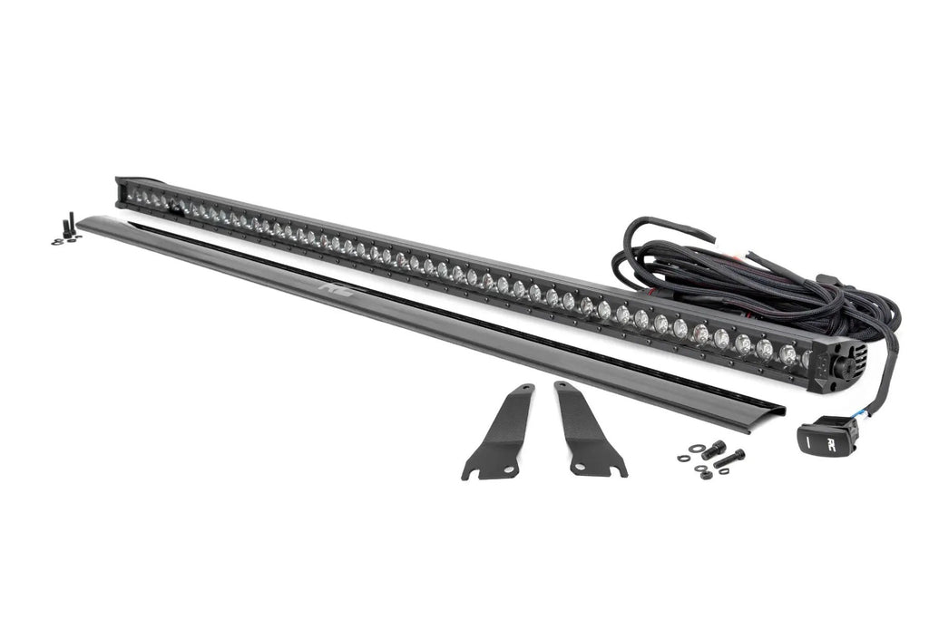 LED Light Kit | Cage Mount | 50" Black Single Row | Kawasaki Teryx 4 1000/Teryx4 800 by Rough Country