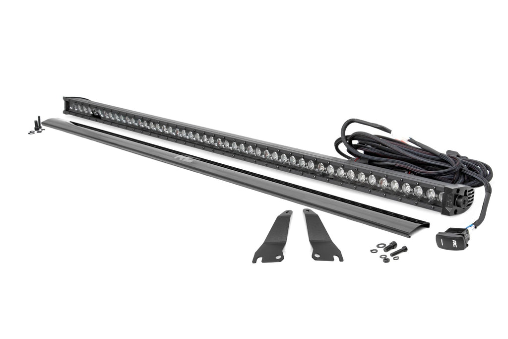 LED Light Kit | Cage Mount | 50" Black Single Row | Kawasaki Teryx 4 1000/Teryx4 800 by Rough Country