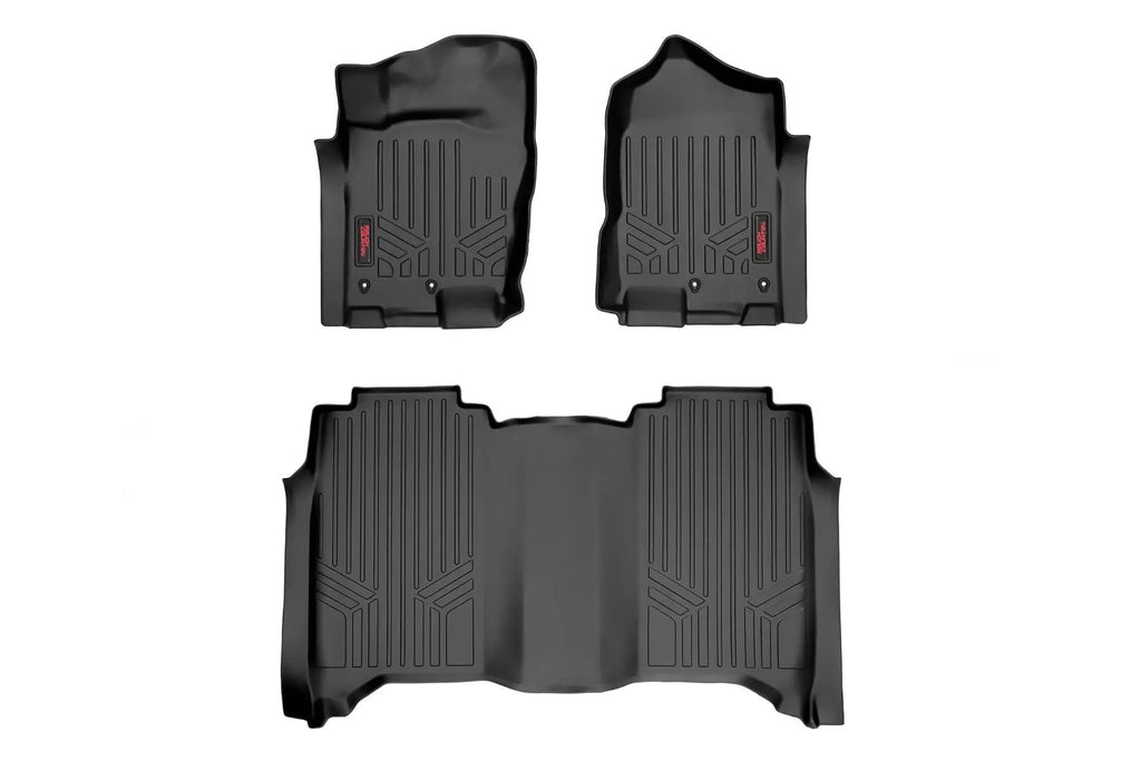 Floor Mats | FR & RR | Crew Cab | Nissan Titan (17-24)/Titan XD (16-24) by Rough Country
