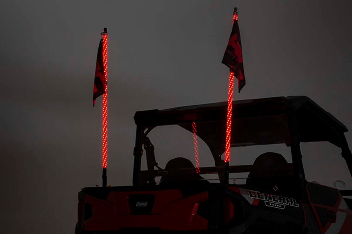 Multi-Color LED | Whip | 4' Long | Pair by Rough Country