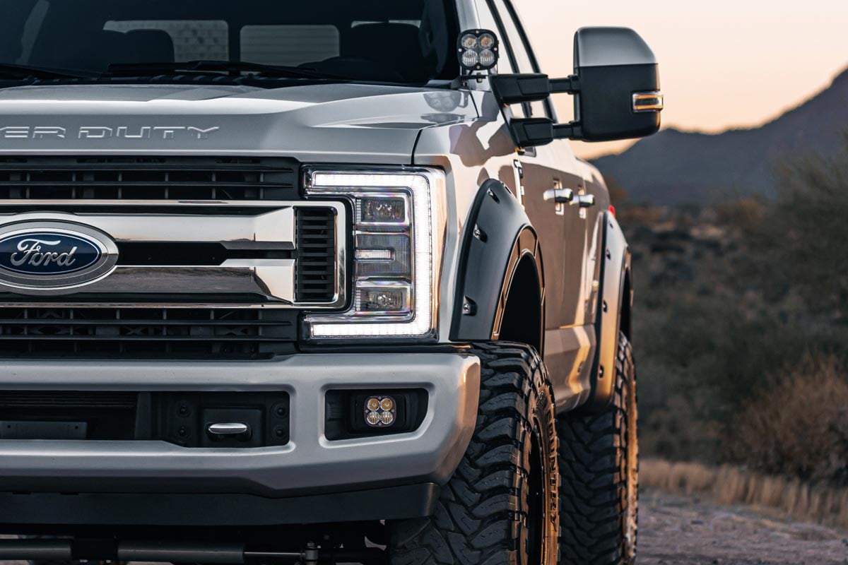 Fender Flares | Defender | G1 Absolute Black | Ford F-250/F-350 Super Duty (17-22) by Rough Country