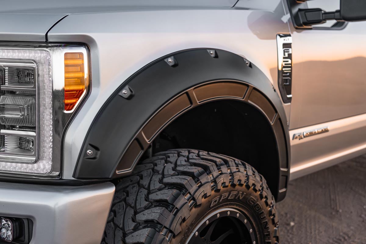 Fender Flares | Defender | G1 Absolute Black | Ford F-250/F-350 Super Duty (17-22) by Rough Country