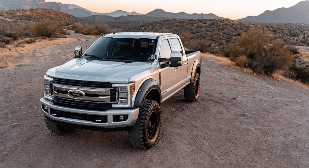 Fender Flares | Defender | G1 Absolute Black | Ford F-250/F-350 Super Duty (17-22) by Rough Country