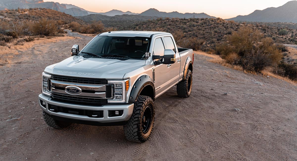 Fender Flares | Defender | G1 Absolute Black | Ford F-250/F-350 Super Duty (17-22) by Rough Country