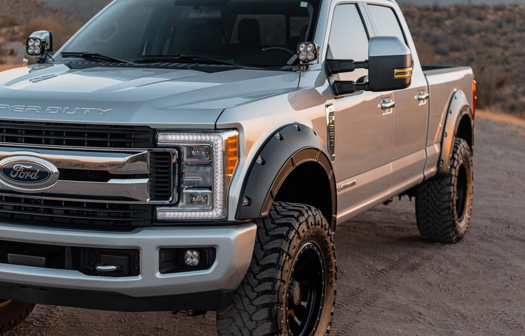 Fender Flares | Defender | G1 Absolute Black | Ford F-250/F-350 Super Duty (17-22) by Rough Country