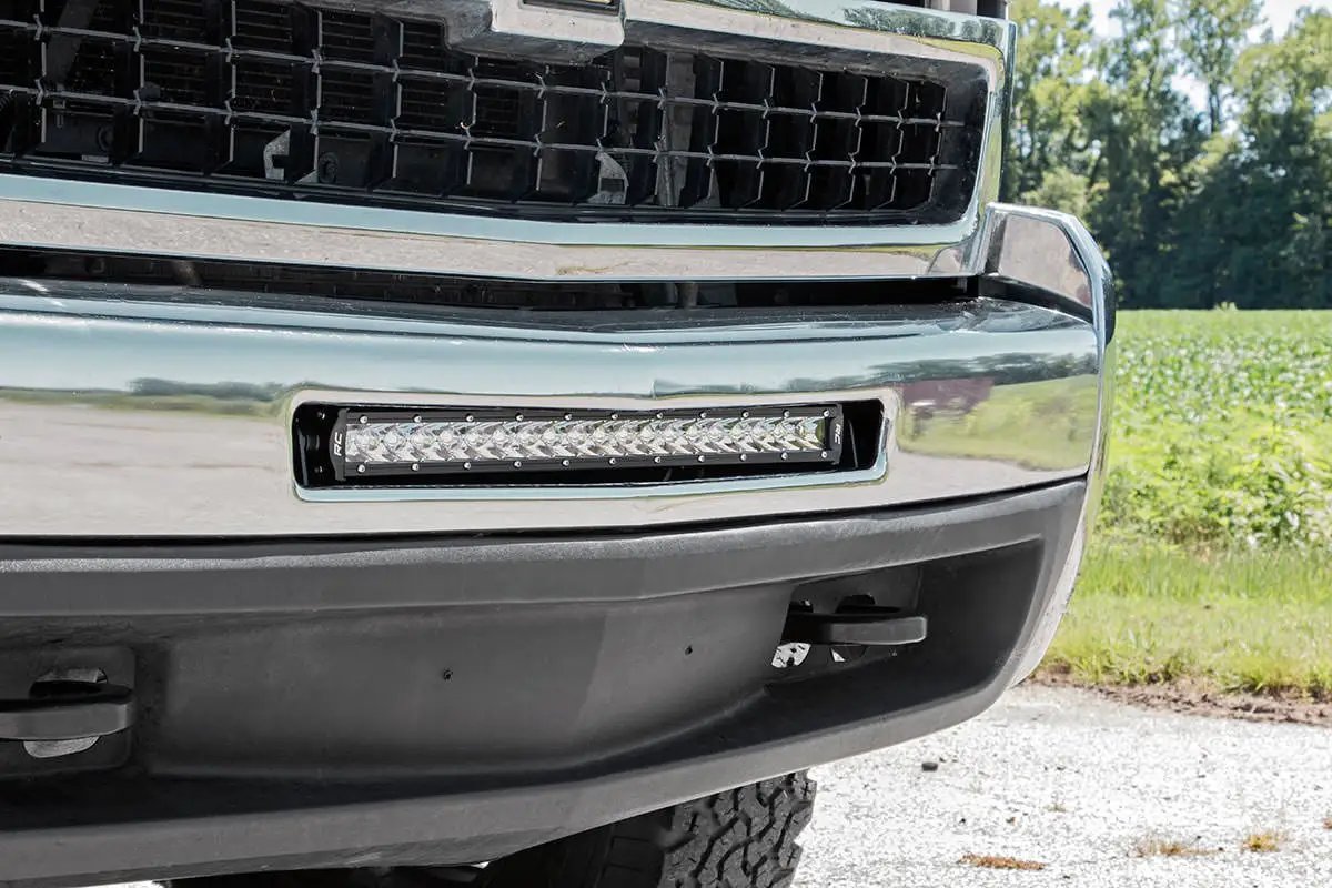 LED Light Mount | Bumper | 20" | Chevy Silverado 1500 (07-13)/Silverado 2500 HD (07-10) by Rough Country