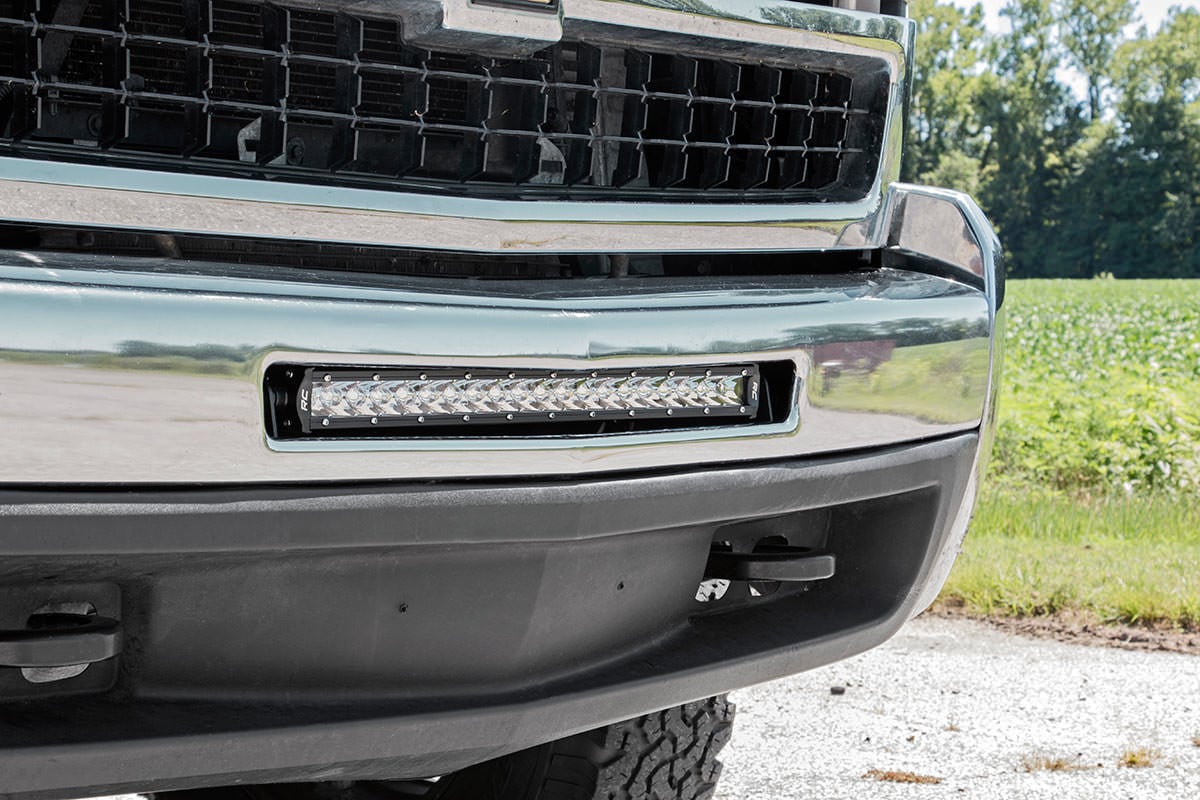 LED Light Mount | Bumper | 20" | Chevy Silverado 1500 (07-13)/Silverado 2500 HD (07-10) by Rough Country