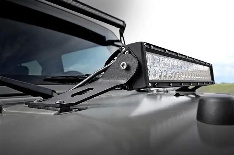 LED Light Mount | Hood | 20" | Jeep Wrangler JK/Wrangler Unlimited (07-18) by Rough Country