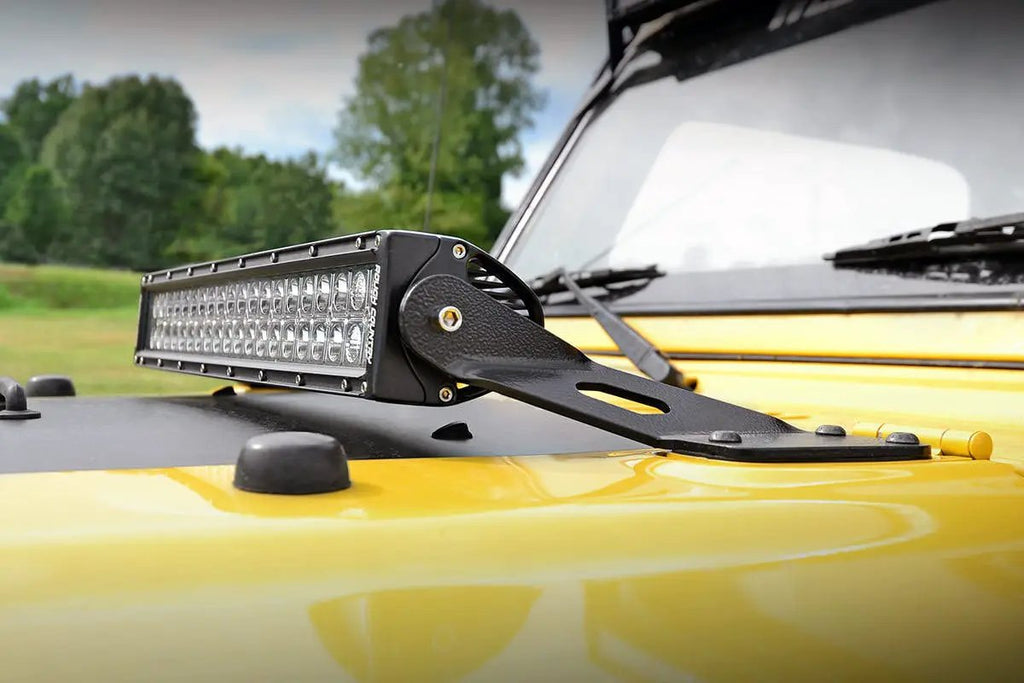 LED Light Mount | Hood | 20" | Jeep Wrangler TJ (97-06)/Wrangler Unlimited (04-06) by Rough Country