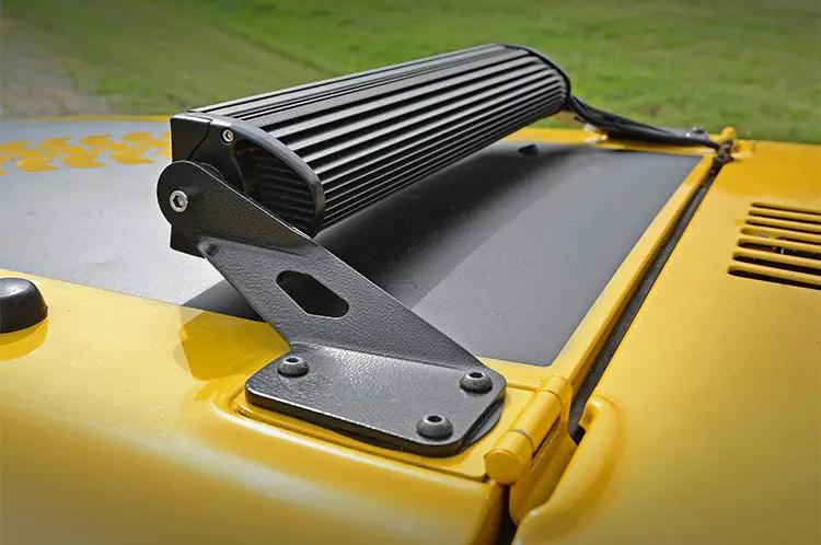 LED Light Mount | Hood | 20" | Jeep Wrangler TJ (97-06)/Wrangler Unlimited (04-06) by Rough Country