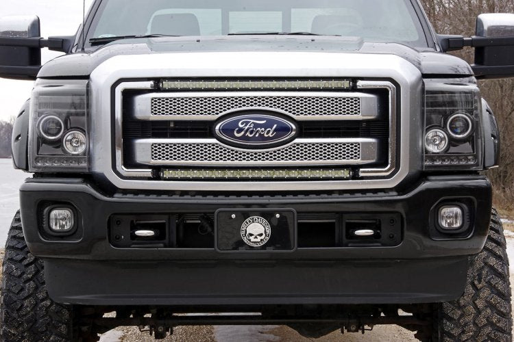 LED Light Kit | Grill | 30" Black Single Row | White DRL | Ford F-250/F-350 Super Duty (11-16) by Rough Country