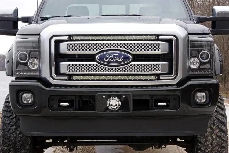 LED Light Kit | Grill Mount | 30" Black Single Row Pair | Ford F-250/F-350 Super Duty (11-16) by Rough Country