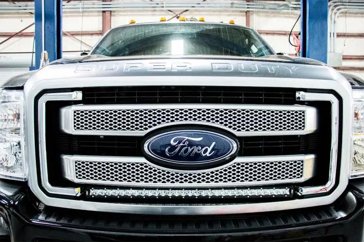 LED Light Kit | Grill | 30" Black Single Row | White DRL | Ford F-250/F-350 Super Duty (11-16) by Rough Country