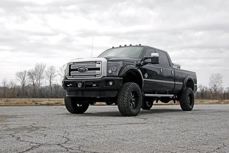 LED Light Kit | Grill Mount | 30" Black Single Row Pair | Ford F-250/F-350 Super Duty (11-16) by Rough Country