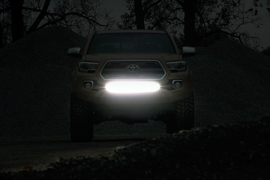 LED Light Kit | Lower Grille Mount | 30" Black Single Row | Toyota Tacoma (16-23) by Rough Country