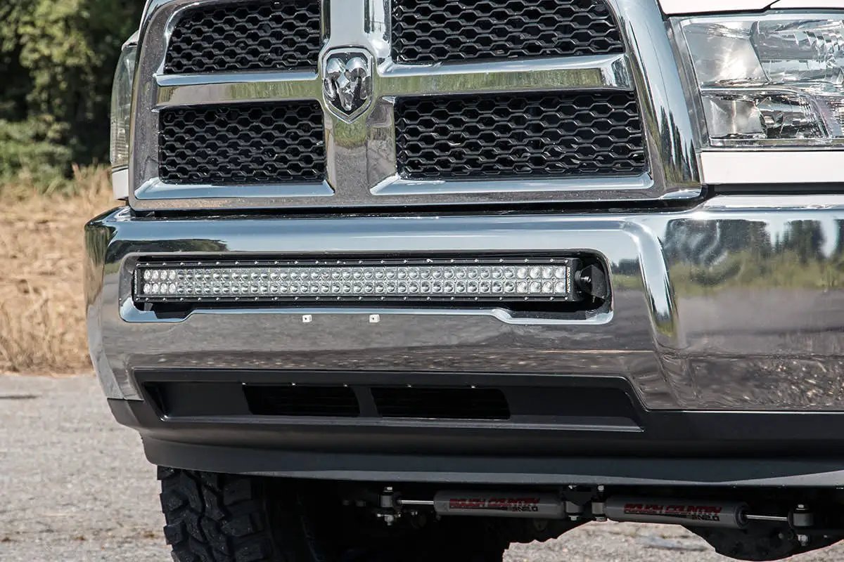 LED Light Kit | Bumper Mount | 40" Black Dual Row | Ram 2500/3500 4WD (11-18) by Rough Country
