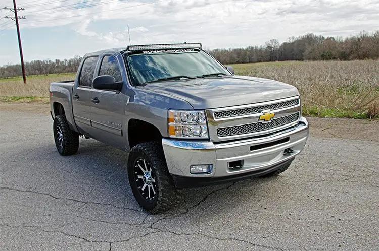 LED Light Mount | Upper Windshield | 50" Curved | Chevy/GMC 1500/1500 SUV/2500HD/3500HD (07-14) by Rough Country