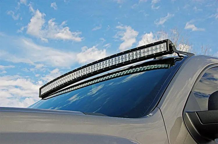 LED Light Mount | Upper Windshield | 50" Curved | Chevy/GMC 1500/1500 SUV/2500HD/3500HD (07-14) by Rough Country