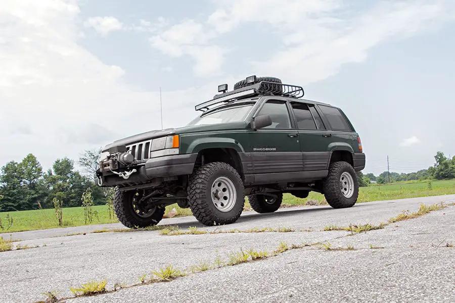 LED Light Mount | Upper Windshield | 50" Curved | Jeep Grand Cherokee ZJ (93-98) by Rough Country
