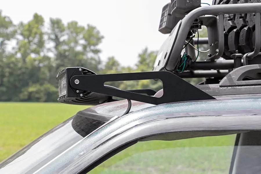 LED Light Mount | Upper Windshield | 50" Curved | Jeep Grand Cherokee ZJ (93-98) by Rough Country