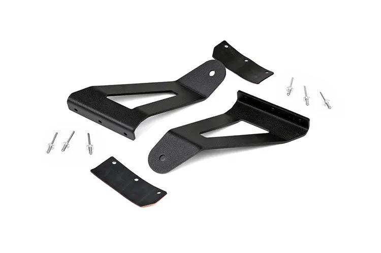LED Light Kit | Windshield Mount | 50" BLK Dual Row | White DRL | Jeep Cherokee XJ (84-01) by Rough Country