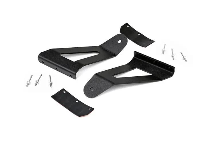 LED Light Kit | Windshield Mount | 50" BLK Dual Row | White DRL | Jeep Cherokee XJ (84-01) by Rough Country