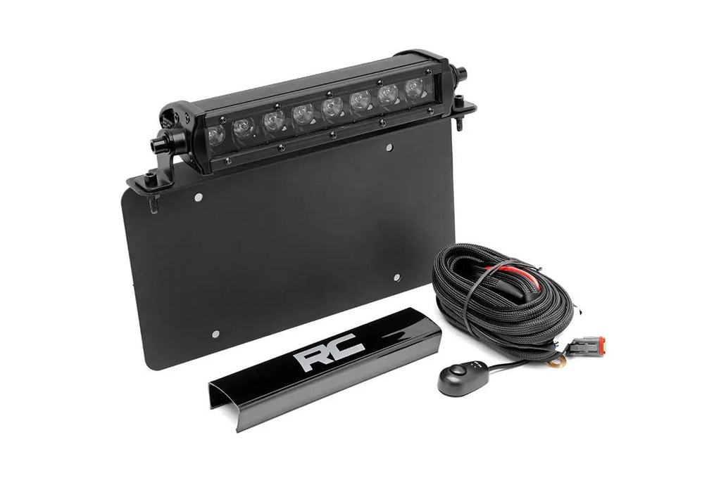 LED Light Kit | License Plate Mount | 8" Single Row Black Series by Rough Country