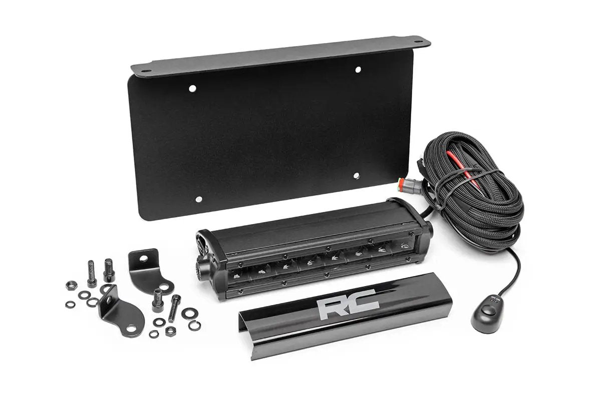 LED Light Kit | License Plate Mount | 8" Single Row Black Series by Rough Country